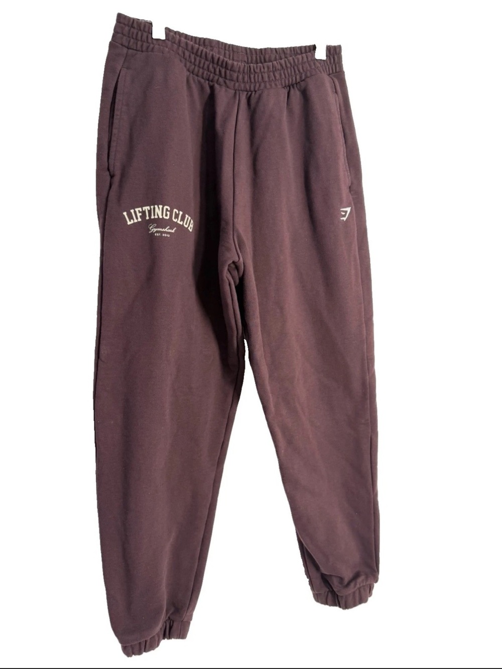 Gymshark‎ Lifting Club Joggers Sweatpants Men's Size S Maroon Unisex - Picture 4 of 10